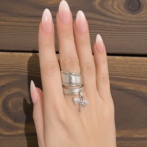 Chic Silver Dragonfly Women's Ring